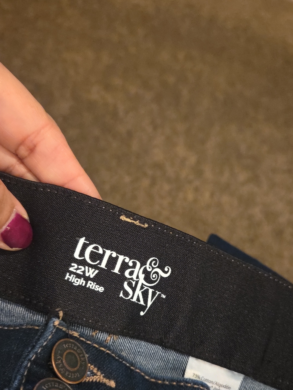 Terra & Sky Dark Blue Wide-Leg Jeans - Picture 8 of 9